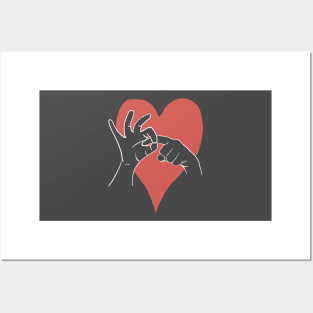 Love gesture - naughty valentines gift rude - dark colours Posters and Art